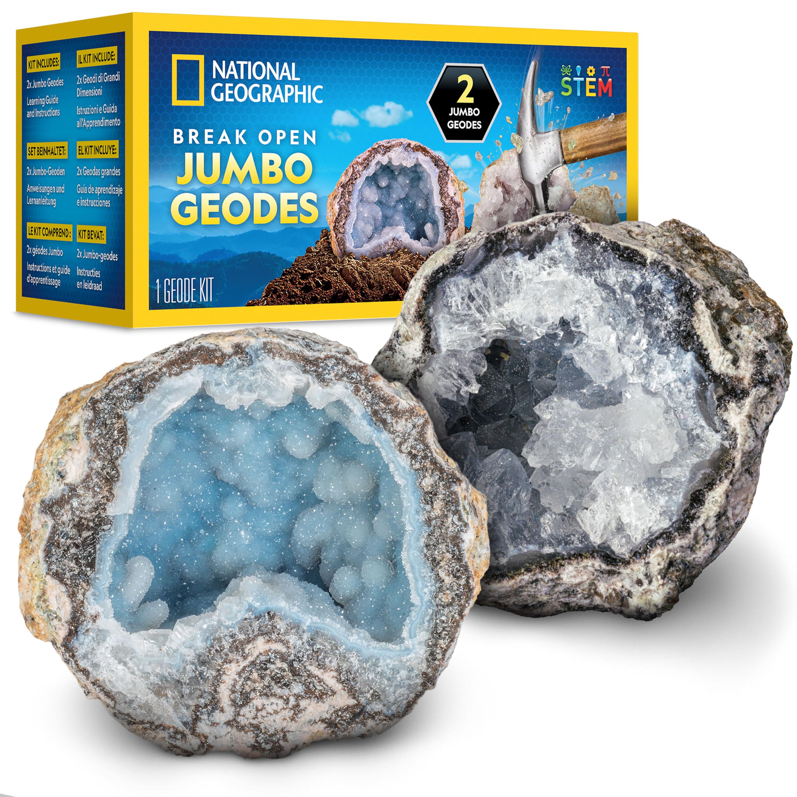 Amazon.com: National Geographic Jumbo Geodes Kit – Break Open 2
